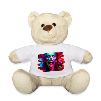 art kunst kreativ lustig horror monster techno - Teddy - Weiß - Vorne