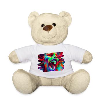 kunst kreativ lustig horror monster techno party - Teddy - Weiß - Vorne