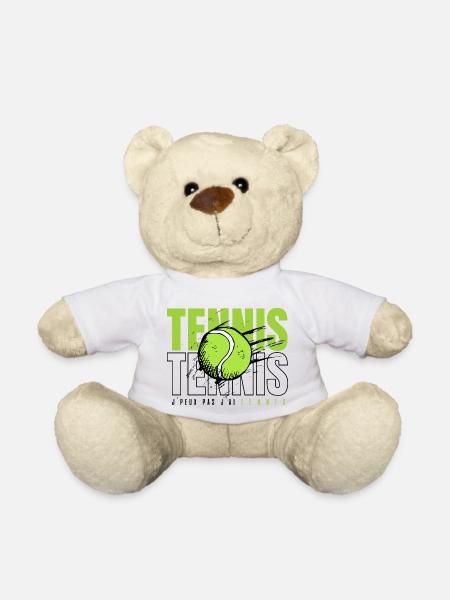 Tennis - J'Peux pas j'ai Tennis - Nounours - blanc
