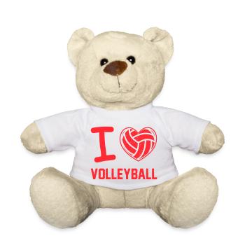 Love Volleyball - Teddy Bear - white - Front