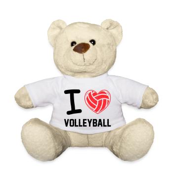 Love Volleyball - Teddy Bear - white - Front