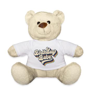Birthday Babe Matching Group Birthday Party Gift - Teddy Bear - white - Front