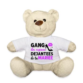 Gang des copines de la mariée humour EVJF cadeau. - Nounours - blanc - Devant