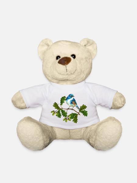 Bunter Vogel - Teddy - Weiß