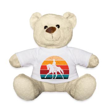RETRO PFERDEDESIGN I REITEN - Teddy - Weiß - Vorne