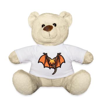 Renard volant ou chauve-souris dans de beaux graphismes rétro - Nounours - blanc - Devant