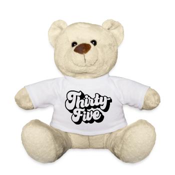 Thirty-five 35th Birthday Men Women 35 Years Old - Teddy Bear - white - Front