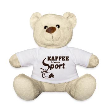 Kaffee ist auch Sport braun - Teddy - Weiß - Vorne