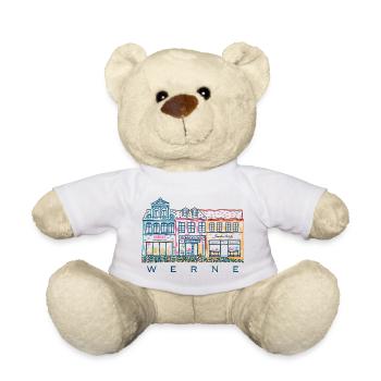 Werne, bunte Häuserzeile am Markt, Kreis Unna, NRW - Teddy - Weiß - Vorne