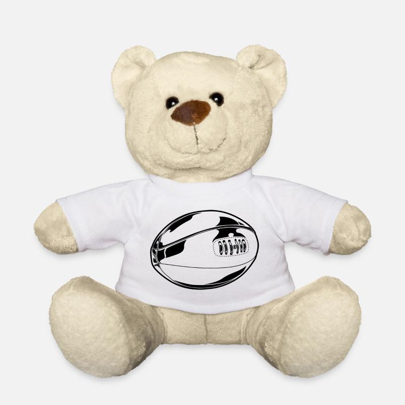 Croquis de ballon de rugby - Nounours - blanc