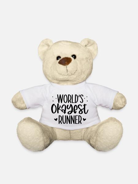 World's okayest runner - Teddy Bear - white