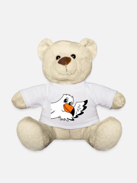 Möwe Gruß Begrüßung - Teddy - Weiß