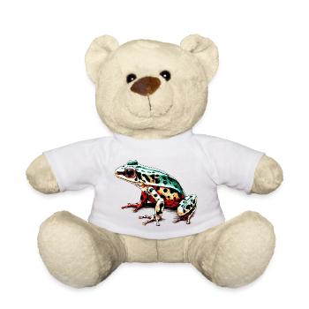 Colorful poison dart frog is very poisonous and beautiful - Teddy Bear - white - Front