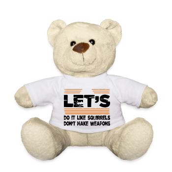 global peace jokes peace symbol birthday peace - Teddy - Weiß - Vorne