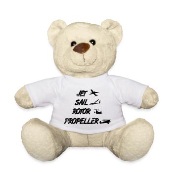 Airplane Enthusiast - Teddy Bear - white - Front