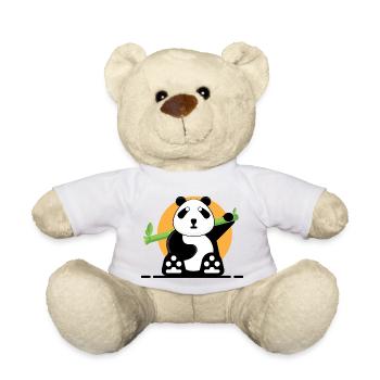Panda en forêt. - Nounours - blanc - Devant