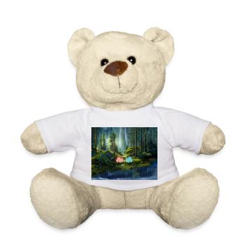 hugadino Dinos im Wald, süßer Dinosaurier, Liebe - Teddy - Weiß - Vorne