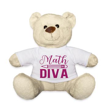 Math Diva, For all divas who love mathematics - Teddy Bear - white - Front