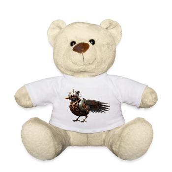Steampunk Vogel - Teddy - Weiß - Vorne