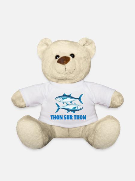 pêche, pêcheur, fan de pêche - Nounours - blanc