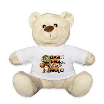 Basketball Dinosaure T-Rex Animal Player Cartoon - Nounours - blanc - Devant