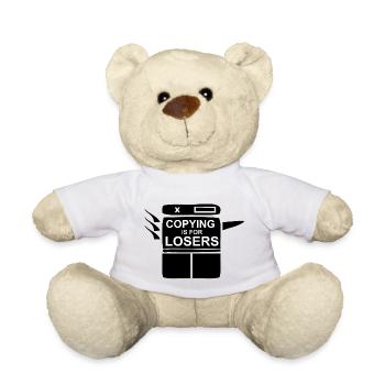 Copying is for Losers |Only losers still copy - Teddy Bear - white - Front