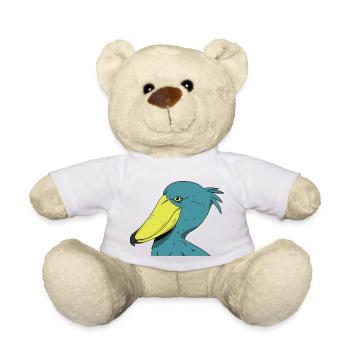 Shoebill Bird Ornithologist Forest I Gift - Teddy Bear - white - Front
