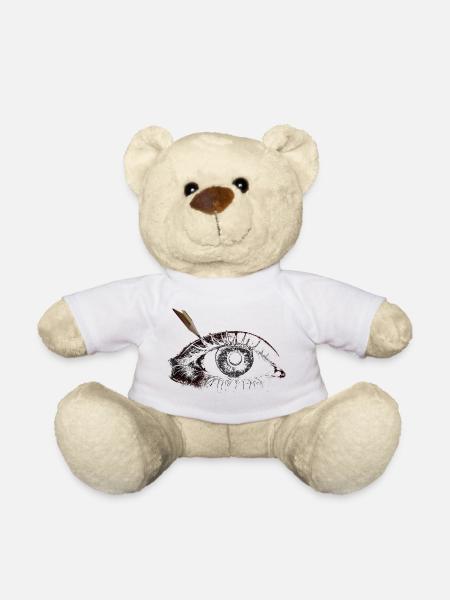 The Painted Eye - Teddy Bear - white
