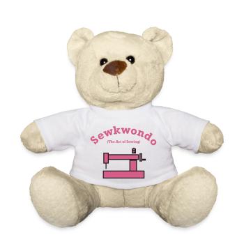 Sewkwondo Pink - Teddy Bear - white - Front