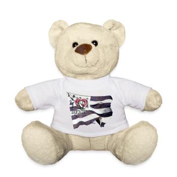 Drapeau i love bretagne hermine tribale RoiD - Nounours - blanc - Devant
