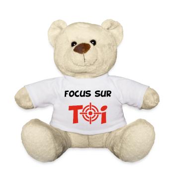 Focus sur toi (noir) - Nounours - blanc - Devant