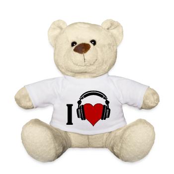 I ♥️ Music - Teddy - Weiß - Vorne