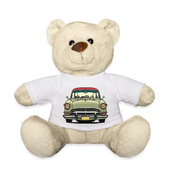 Classic car - Teddy Bear - white - Front