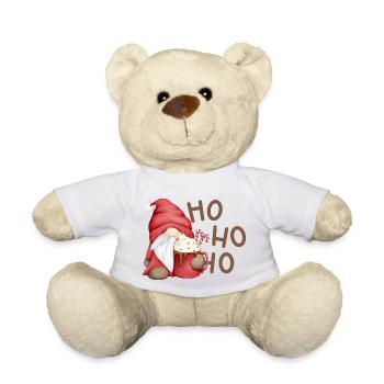 Weihnachtswichtel mit Schokotasse - Teddy - Weiß - Vorne