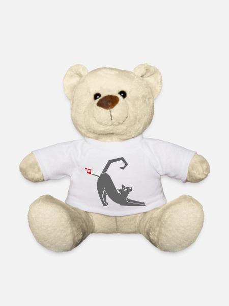Furzende Katzen - Teddy - Weiß