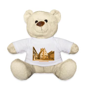 Sangerhausen, Südharz, Saxe-Anhalt, Hôtel de ville - Nounours - blanc - Devant