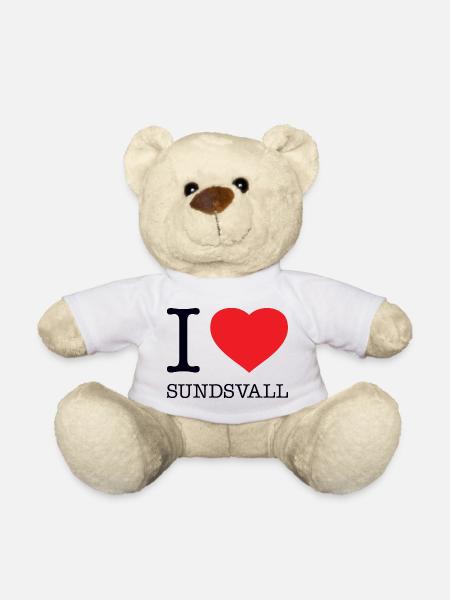 I LOVE SUNDSVALL - Teddy - Weiß
