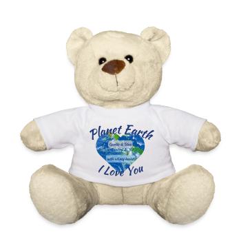 Planet Earth I Love You - Teddy - Weiß - Vorne