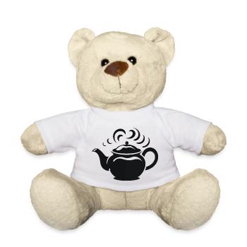 Dampfende Teekanne - Teddy - Weiß - Vorne