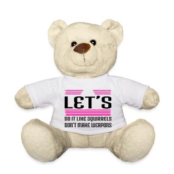 green gift birthday present idea family present - Teddy Bear - white - Front