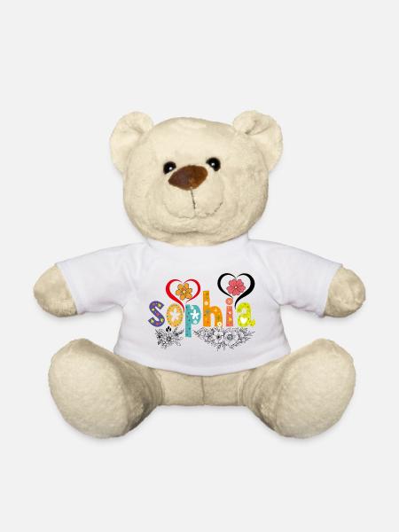 Personalisierter Sophia-Name - Teddy - Weiß