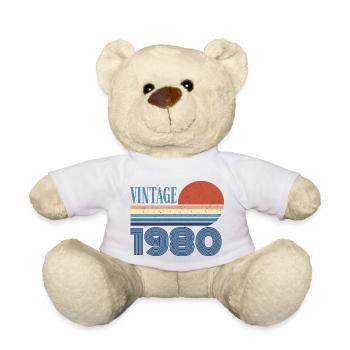 Vintage, 1980er Jahre - Teddy - Weiß - Vorne