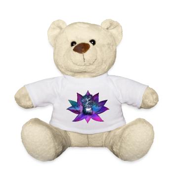 Lotus with Soul Tree – Spiritual Illustration - Teddy Bear - white - Front