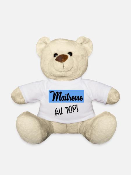 MERCI MAÎTRESSE - Nounours - blanc