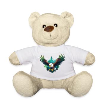 Chasse à l’aigle en forêt - Nounours - blanc - Devant