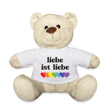 LGBT Pride Month - Liebe ist Liebe - Teddy Bear - white - Front