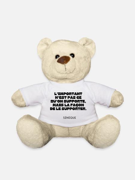 Citation motivante Sénèque stoïcisme - Nounours - blanc