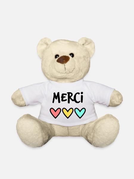 MERCI. MAÎTRESSE. MAÎTRE. MERCI MAÎTRESSE - Nounours - blanc