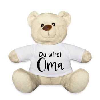 Du wirst Oma - Teddy - Weiß - Vorne