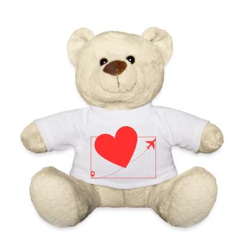 Lovers of air travel - Teddy Bear - white - Front